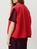 Fongt Short-Edose Vest 2025 New Casual Wind Loose Double Pocket Single Row Buckle Top