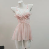 Fongt New French Steel To Agglomeration Small Chest Big Pure Desire To See The Fairy Fluttering Sexy Thin Pyjamas