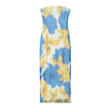 Summer Women's New Gauze Long Slim Dress Y13-5946-Outfit