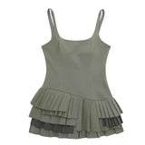 Fongt Women's Explosive ZA Hundred-Fold Sling Dress