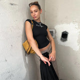 Compassionate Short-Sleeve Black Tee-Outfit
