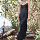 Strap Sleeveless Backless Side Split Long