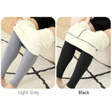 Winter Warm Pants Women 2 Pcs Velvet Thick Legging High Waist Push Up Elastic Sports Pants Warmth Lamb Wool
