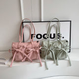 Bow Knot Large Capacity Shoulder Bag-Outfit