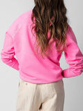 Embroidered Sweatshirt 2023 Women Autumn Clothing Washed Vintage Designer Pullovers Femme Casual Sweatshirts Luxury