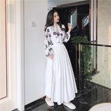 Women Pure Simple Classy Aesthetic All-match Temperament White Autumn Students Cozy Ankle-length Tender Femme Casual