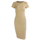 O-Neck Short Sleeve Office Ladies