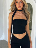 Tube Top With Draped Strap-Outfit
