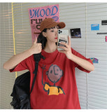 funny printed Loose basic t shirt summer pure cotton Short Sleeve cute T-shirts Women casual white tops tshirt