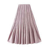 Fongt A-Word Half-Dress Woman 2025 Spring New High-End Temperament Pendant Fishtail 100-Folded Long Dress K532