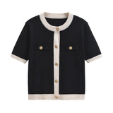 Fongt Homemade New Women's Classic Buffet Short-Sleeved Knitted Coat 1822106