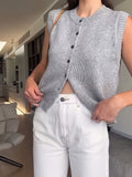 Fongt Commuting Simple Fashion Sleek Knitted Vest Women's Casual