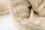 Fur Fleece Puffer Cropped Coat-Outfit