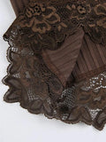 Lace Paneled Rib Crop Cami Top-Outfit