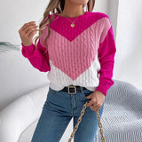 Wind Real Autumn And Winter Casual Stample Lantern Sleeve Sweater Women's