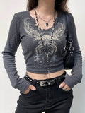 sleeve crop top with