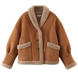 Vintage Lamb Fleece Jacket-Outfit