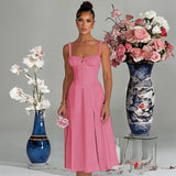 Fongt Spring And Summer New Fashion Leisure Tie To Repair The Fork With High-End Dress Woman