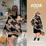 Fongt Advanced Sense Soft Waxy Color Retro Sweater Female Qiu Dong Small Languid Lazy Loose Show Thin Knit Jacket Tide-Outfit