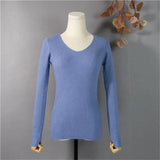 New 2022 Pullovers Skinny Chic Minimalist Bottoming Pink Tops Winter Spring Multi 9 Colors Women's Sweaters