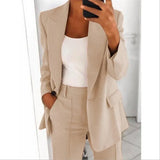 Fongt Autumn New Fashion Clip Repair Body Cardigan Temperament Blazer
