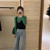 Fongt New Style Fold Wear Show Thin Small Versatile Sweater Vest Korean Hollow Out Solid Color Condole Belt Knit Vest Female-Outfit