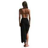 New Spice Girls Small Dresses Flower Beach Set Solid Bikini Three-Piece Vacation Swimsuit For