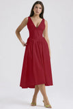 Fongt Summer New Body-Body Sling Dress Fashion Print V-Neck Temperament Dress