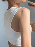 Ribbed Crop Tank Top Set-Outfit