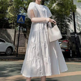 Summer Sundress Vintage Short Puff Sleeve Dress ZANZEA Fashion Party Long Vestidos Solid Kaftan Dresses Baggy Robe