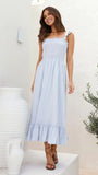 Fongt Fresh And Sweet Simple Solid Color Sling Dress-88204-Outfit