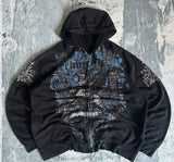 Fongt Children's Hooded Jacket 2025 New Cross Hoodie Hoodie Bow Print Hoodie
