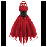 Fongt Summer Round Round Neckt Sexy Temperament Bumpy Personality Chiffon Solid Color Retro Sleeveless Dress