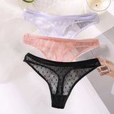 G-String Sexy Mesh Transparent Lace Panties Women Underwear Pantys Low-Waist Female Underpants Perspective Briefs