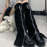 Fongt Skirt Jeans Women Autumn Retro Do Old Water Wash High Waist Tie With Horseshoes Super Fire Korean Micro-Rave Pants