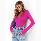 Explosion Women's Long-Sleeved Sleeves-In-Joining Zip-Up Hottie Top