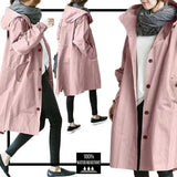 2023Women Fashion Trench Coat Spring Autumn Casual Hooded Medium Long Overcoat Loose Windproof Coat Korean Trendy Large Size