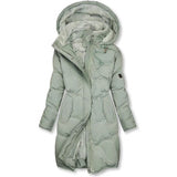 Fongt Warm Wool Collar Cotton Clothes Women Zipper Long Sleeves To Cotton Coat Hooded Coat
