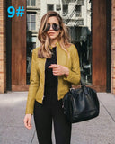 Women Coat Jackets PU Leather Keeps Warm Fashion Long Sleeve black blue Coat Thick Warm Female Jacket 2020 tops