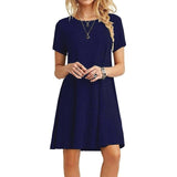 O-Neck Loose Solid Up