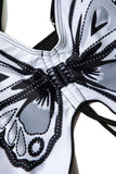 Butterfly Pattern Lace Up Bikini