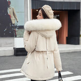 Medium And Long Style To Overcome The Female 2024 Winter New Korean Version Of The Thick Loose Warm Padded Clothes Large Size Women's Cotton Clothes-Outfit