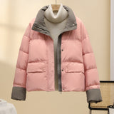 Winter 2024 New Korean Version Loose Cotton-Padded Coat And Thick Cotton-Padded Jacket-Outfit
