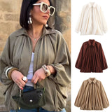 Fongt Explosion Women's Puff Sleeve Pilot Jacket Coat
