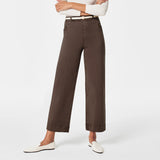 Elastic Loose Wide Leg Straight Leg Jeans Nine Minutes Pants-Outfit