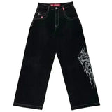 Y2K Big Boy Jeans Original Hip-Hop Embroidered Loose Jeans Street High-Outfit