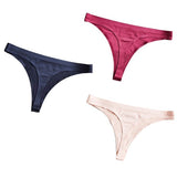 Ice Silk Thong Panties Sexy Women Underwear Female G-string Panties Solid Briefs For Ladies Low Waist Seamless