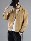 Fongt Denim Jacket Men's Spring And Autumn Korean Version Of The Loose Tide Branded Baggy Jacket Large-Size Yellow Denim Clothes