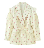 Fongt Explosion Women's Waistband Bandwidth Shoulder-To-Shoulder Suit Jacket