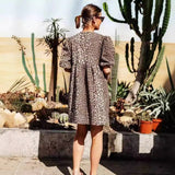 Fongt New Women's Clothing With A Long Solid Shirt Dress